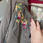 Johnny Was  3J workshop Floral Embroidered Brown Blazer. Unique and beautiful Photo 4