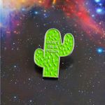 Metal Cactus Don’t be a prick decorative pin gold/green‎ Gold Photo 1