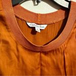 Ophelia Roe Orange Ruffled Sleeveless Tank Top (652) Photo 2