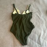 Cupshe NWT  One Piece Swimsuit tummy Control Wrapped Mesh dark olive green size L Photo 2