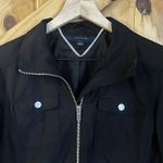 Tommy Hilfiger Jacket Woman's Medium Black Full Zip With Multi Pockets No Belt Photo 1