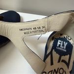 Fly London  Navy Blue Suede Leather Cross Strap Shoes Wedge Size 36 5.5 Portugal Photo 5