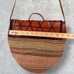 Handmade 70s VINTAGE BUCKET BAG Woven Sisal Leather African Kiondo Boho Hippie‎ Ethnic Photo 5