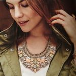 Stella & Dot Giverny Embroidered Bib Statement Necklace Photo 1