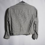 Talbots VTG 90s Black White Houndstooth Linen Blend Trucker Jacket Womens Retro Photo 3