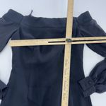 Aidan Mattox  Dress Womens 0 Black‎ Off Shoulder Sheer Long Sleeve Cocktail Party Photo 6