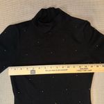 Forever 21  XXI Studded Sweater Mock Neck Bodycon Dress Black Size Med Open Back Photo 4