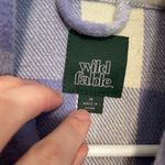 Wild Fable Lilac Lavender Purple Cream Ivory Plaid Oversized Fit Shacket Jacket Photo 4