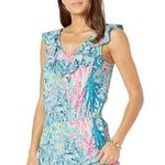 Lilly Pulitzer Alessa Sink Or Swim Printed V-Neck Romper Size XS Photo 2