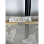 WAYF Gray Neutral Sheer Floral Dean Crossover Peplum Blouse Top Size 1X Photo 4