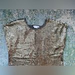 Vintage 90s Jessica Michelle gold sequin cap sleeve top, size large Photo 6