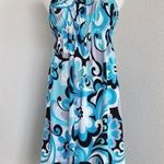 American Vintage Y2K Boston Proper Blue Black White Retro Sun Dress S Photo 0