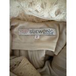 Sue Wong Nocturne Vintage Vtg 2000s Y2K Cream Champagne Lace Mini Dress Bridal 2 Photo 2