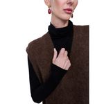 petit moments Hoop Tear Drop Earrings in Red New Womens Dangle Photo 5