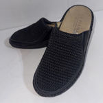 La Plume Italian Leather Black Woven Minimalist Clogs Mules US 7.5 Photo 0