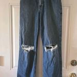Hollister Ultra High Rise Dad Jeans Size 23 (000) Stretchy Ripped Destroyed Y2K Photo 0