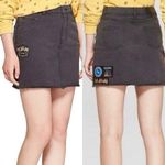 Def Leppard Junk Food Clothing  Washed Out Black Denim Skirt. Size 5 Photo 1