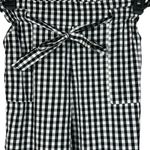 Kendall + Kylie Small Crop Top Capri Set Buffalo Plaid Hi-Rise Pockets Black Photo 6