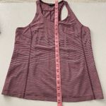Allbirds Striped Racerback Tank Top Women’s Small Pink Burgundy Performance Acti Photo 4