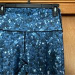 Yoga Democracy Blue Disco Sequin 7/8 Leggings Size Small Workout Active Photo 4