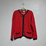 Saks 5th Avenue Saks Fifth Avenue Red Vintage Wool Blend Sweater Sz L Photo 1