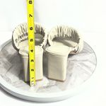 H&M  Ruched Cream Block Heel Mules Women’s US 8.5 EU 40 Square Toe Slip On Photo 5