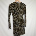 Francesca's June & Ivy Tammy Ruched‎ Leopard Dress Size Medium Brown Photo 9