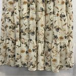 Hayden Floral Midi Skirt - Cream and Brown Boho Small Photo 2