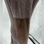 Pink Rose Mini rose brown sweater dress with suede sleeves, size small Photo 3