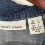 DKNY  Denim Small Blue‎ Jean Dress Women's Half Button Up A-Line Knee Length Photo 8