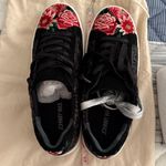 Johnny Was  Black Leopard Floral Sneaker New Size 8 Photo 7