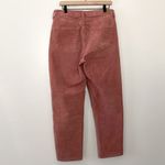 American Eagle  Mom Straight Leg Pants Corduroy Super High Rise Mauve Size 12 Photo 3