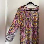 Reborn Multicolor Long Sleeve Midi Dress Size XL Pink Photo 3