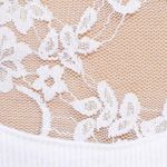 Betsey Johnson White Blue Bride Glitter Lace Bridal Wedding Racerback Tank Top Photo 2