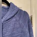 NWT NorthStyle Size S Blue Heather Button Front Hooded Cable Knit Cardigan Photo 5