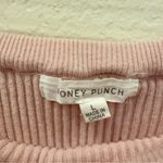 Honey Punch  Dusty Pink Off Shoulder Crop Knit Sweater Top Size L Preowned Photo 3