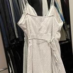 Windsor White Polka Dot Ruffle Wrap Mini Dress Photo 1