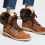 Sam Edelman  Bowen Brown Leather Fur Lined Lace Up Boots Size 7.5 Photo 0