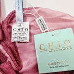 CHIO Ruched Lurex Bikini Set in Pink Size M Photo 3