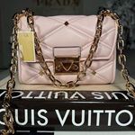 Michael Kors Michael  Serena Small Quilted Studded Crossbody Bag Blush New NWT Photo 1