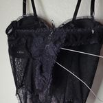 Delicates  Vintage Black Lace Corset Set Size M Photo 4