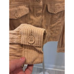 Forever 21 Soze M Womens Corduroy Ivory Crop Frayed Jacket Long Sleeve Photo 7