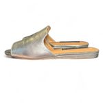 Steven By Steve Madden  Sensai silver metallic Leather Upper slide sandals Size 7 Photo 2