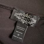 Black Stretch Tunic Top Copper Rivets Long Sleeve Fall Cowgirl Size 2X Studded Photo 4