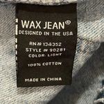 Wax Jean Y2K Wide Leg Distressed Shredded Light Blue High Waist Jeans Sz M Photo 6