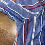 Blue Rain Boho Striped Multicolor 3/4 Sleeve Blouse Photo 5