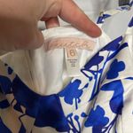 Hutch Anthropologie  Sleeveless Sweetheart Romper in Mykonos blue white floral 6 Photo 2