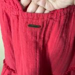 Billabong  Mini Dress V Neck Ruffle Detail Short Sleeve Tie Back Small Photo 7