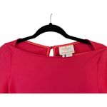 Kate Spade  Solid Pink Fit & Flare Mini Dress Boatneck 3/4 sleeve Photo 7