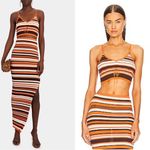 NWT AYA MUSE Alapataco Stripped Orange Cropped Top Sz M Size M Photo 1